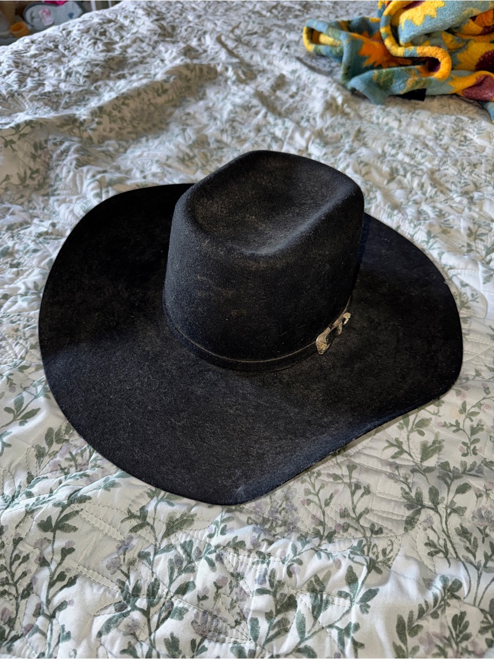 Classic Black Felt Cowboy Hat